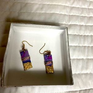 ✨Celestial galaxy drop beaded fairy earrings 🪐